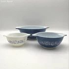 Pyrex 3 Piece Set Colonial Mist Cinderella Mixing Bowls 441 442 444 Vintage