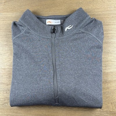 Kjus Keano Half-Zip Pullover Gray Men's 52 Large L Performance UPF 50+ New $149