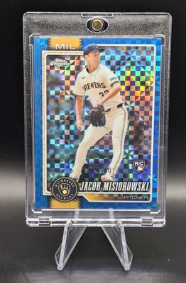 Topps 2026 Chrome Jacob Misiorowski Brewers RC #196 Blue Parallel /150