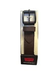 Levi's Mens Leather Belt Brown Large Belt Size 38-40 Pant Size 36-38 7 Holes