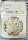 1885 Morgan Silver Dollar NGC XF 45