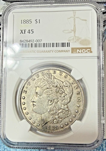 1885 Morgan Silver Dollar NGC XF 45