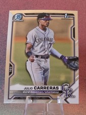 2021 Bowman Chrome #BCP-161 Julio Carreras Prospects