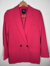 Zara Hot Pink Blazer Jacket Women Size S