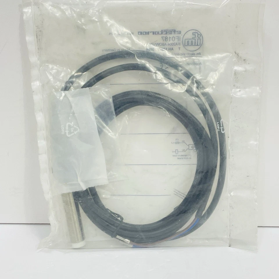 IFM Efector IF0187 Inductive Sensor 4MM Range M12x1 20-250Vac ~New Surplus~ - Image 2 of 2