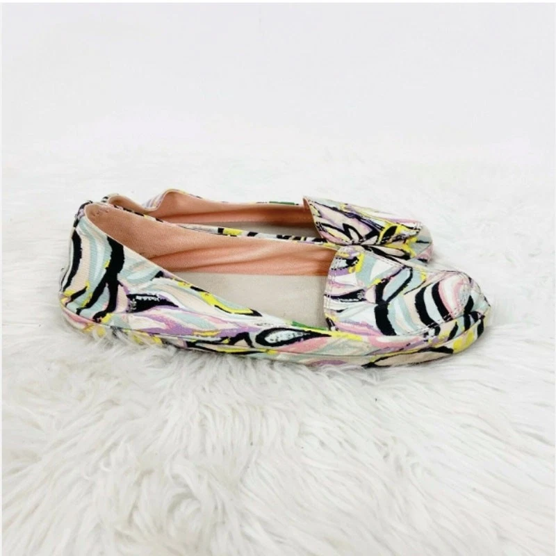 Zapatos planos Sanuk Palmtastic talla 6 para mujer de lona sin cordones florales cómodos informales Foto 4 de 4