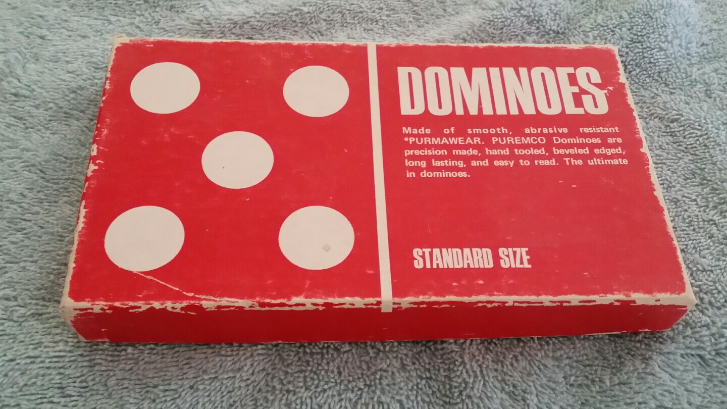 Vintage Dominoes No 30 Standard Size Purmawear Puremico Set Waco Texas