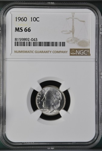 Moneda de diez centavos Roosevelt 1960 10C NGC MS66 8159892-043 - Imagen 1 de 2