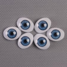 3 Pairs 21mm Acrylic Eyes Eyeballs Flat Back for Reborn Baby Dolls Accessory DIY