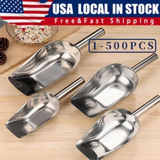 Stainless Steel Scoop Bar Ice Candy Dry Goods Popcorn Commercial Scooper 12oz