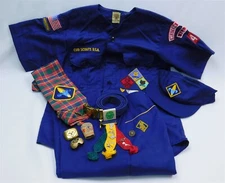 Vtg BSA Early 1970s Cub Scouts Webelos Uniform Patches Hat Scarf Badges LOT