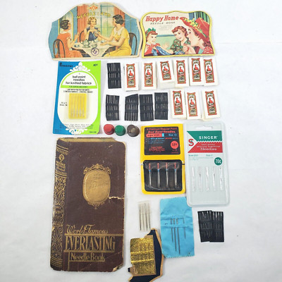 Lot of Vintage World Famous Everlasting Happy Home Needle Book & More