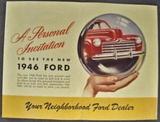1946 Ford Invitation Brochure Super Deluxe Tudor Sedan Excellent Original 46 1946 Ford Invitation Brochure Super Deluxe Tudor Sedan Excellent Original 46