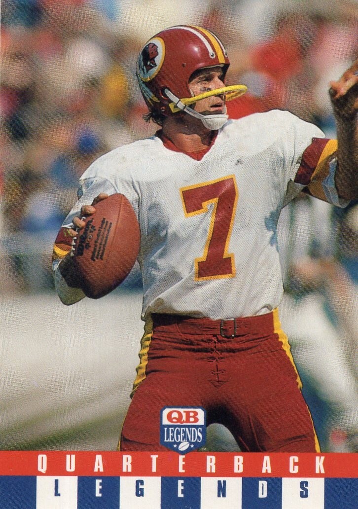 1991 QUARTERBACK LEGENDS FOOTBALL CARD #40 - JOE THEISMANN - WASHINGTON REDSKINS