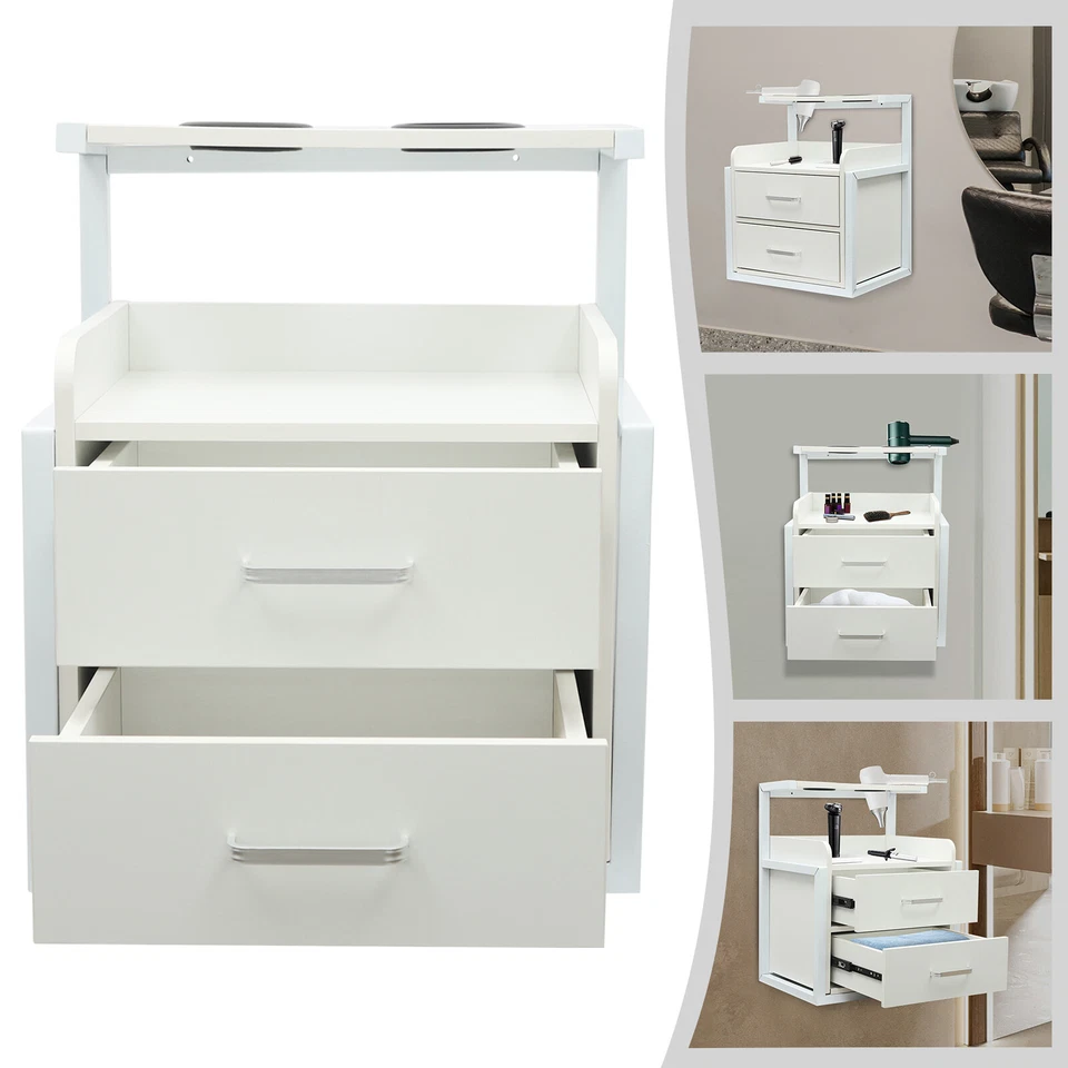 Gabinete de pared de peluquería, gabinete de almacenamiento de salón, gabinete de almacenamiento montado en la pared Foto 3 de 4