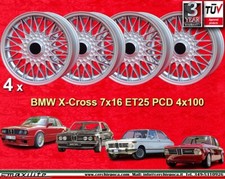 4 Cerchi BMW E30 E21 BBS style 7x16 ET25 4x100 Wheels Felgen Llantas Jantes