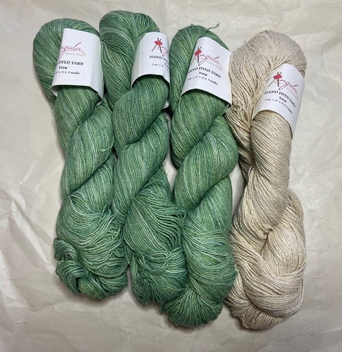 Anzula Garn 4 Knäuel Vera Garn Strickset für Allongé T-Shirt / Seide + Leinen - Bild 1 von 4