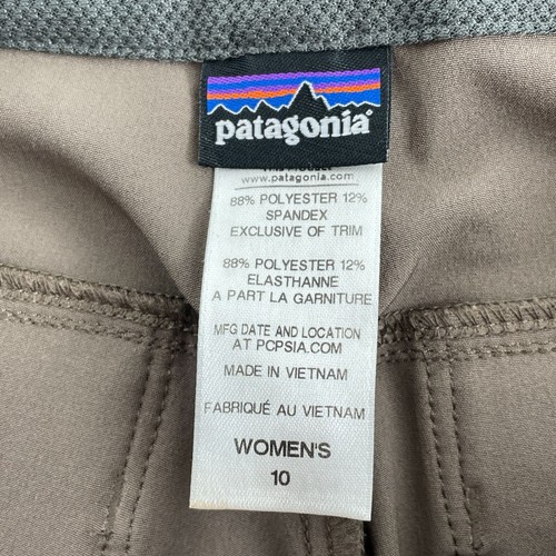 Patagonia Womens Khaki Size 10 Straight Leg Pants 88% Polyester 12% 5425 - Picture 3 of 9