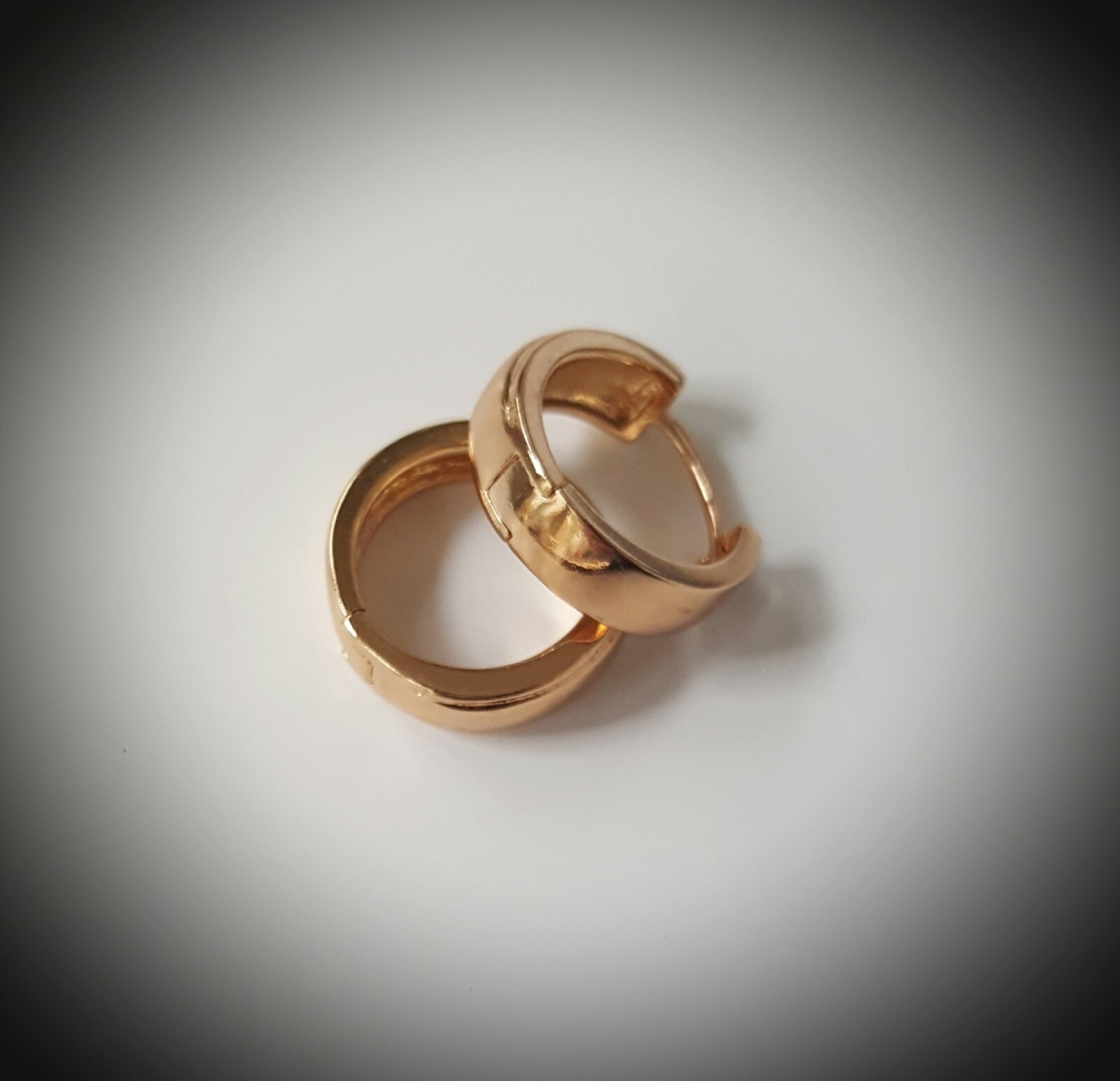 18k Gold Filled 13MM Smooth Round Hoop Earrings  -image