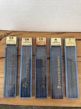 VTG Lot Of 5 Staedtler - Mars Lumograph #1904 Pencil Drawing Leads 2H H F NOS
