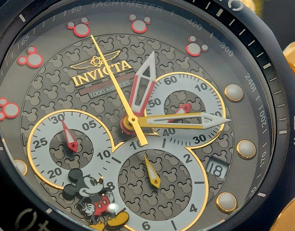 Часы с хронографом INVICTA 23167 Disney Mickey издание LMT черный циферблат - коробочная бумага - Изображение 4 из 4