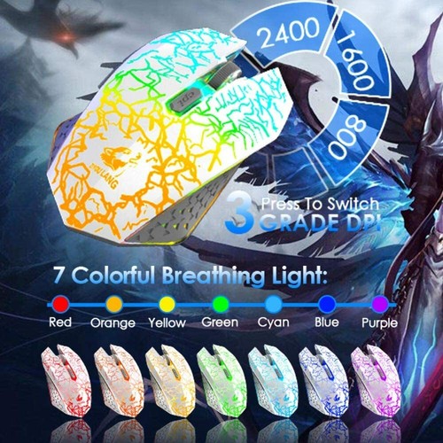 Gaming Keyboard and Mouse and Mouse pad and Gaming Headset Wireless LED RGB Set - Picture 7 of 16