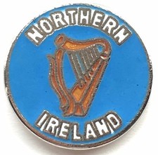 Northern Ireland Harp Small Quality enamel lapel pin badge T047