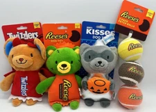 4PC Hersey's Halloween Dog Toy Set ~ Reese's , Twizzlers & Kisses ~ FAST SHIP