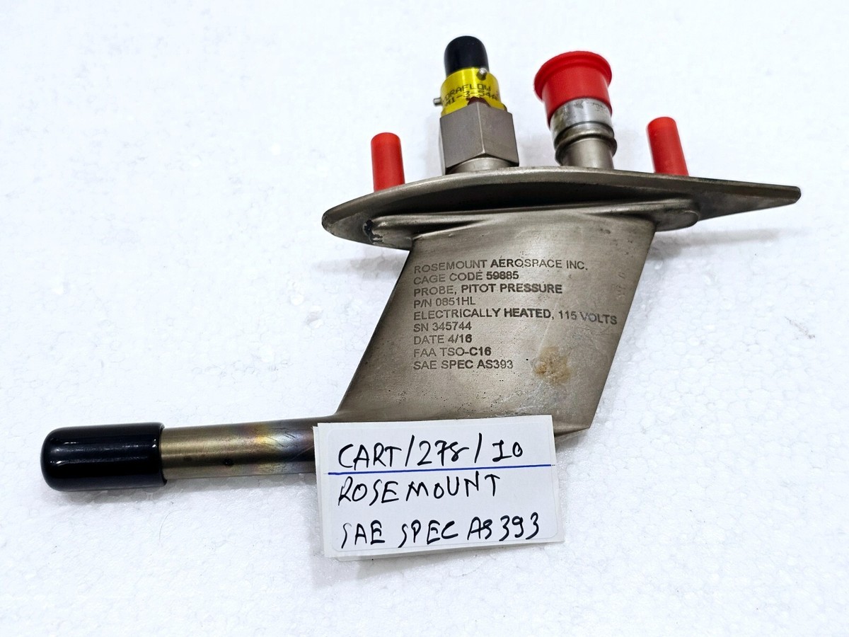 ROSEMOUNT AEROSPACE 0851HL PITOT PRESSURE PROBE 59885 115 VOLTS | eBay