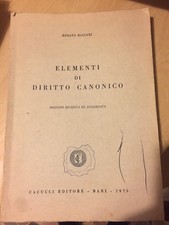 ELEMENTI DI DIRITTO CANONICO di Renato Baccari