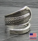 Vintage Sterling Silver Oklahoma Oil Ring Drilling Tower Spoon Ring Size 6.25