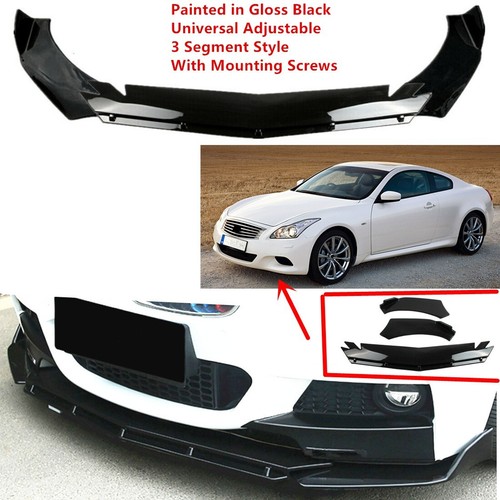 Addon Universal For INFINITI G37 102013 2DR Front Underbody Lip Splitter Black eBay