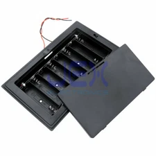 Eight/8X AA DIY Panel Mount Battery Holder Case Box 12V With Power Switch & Wire