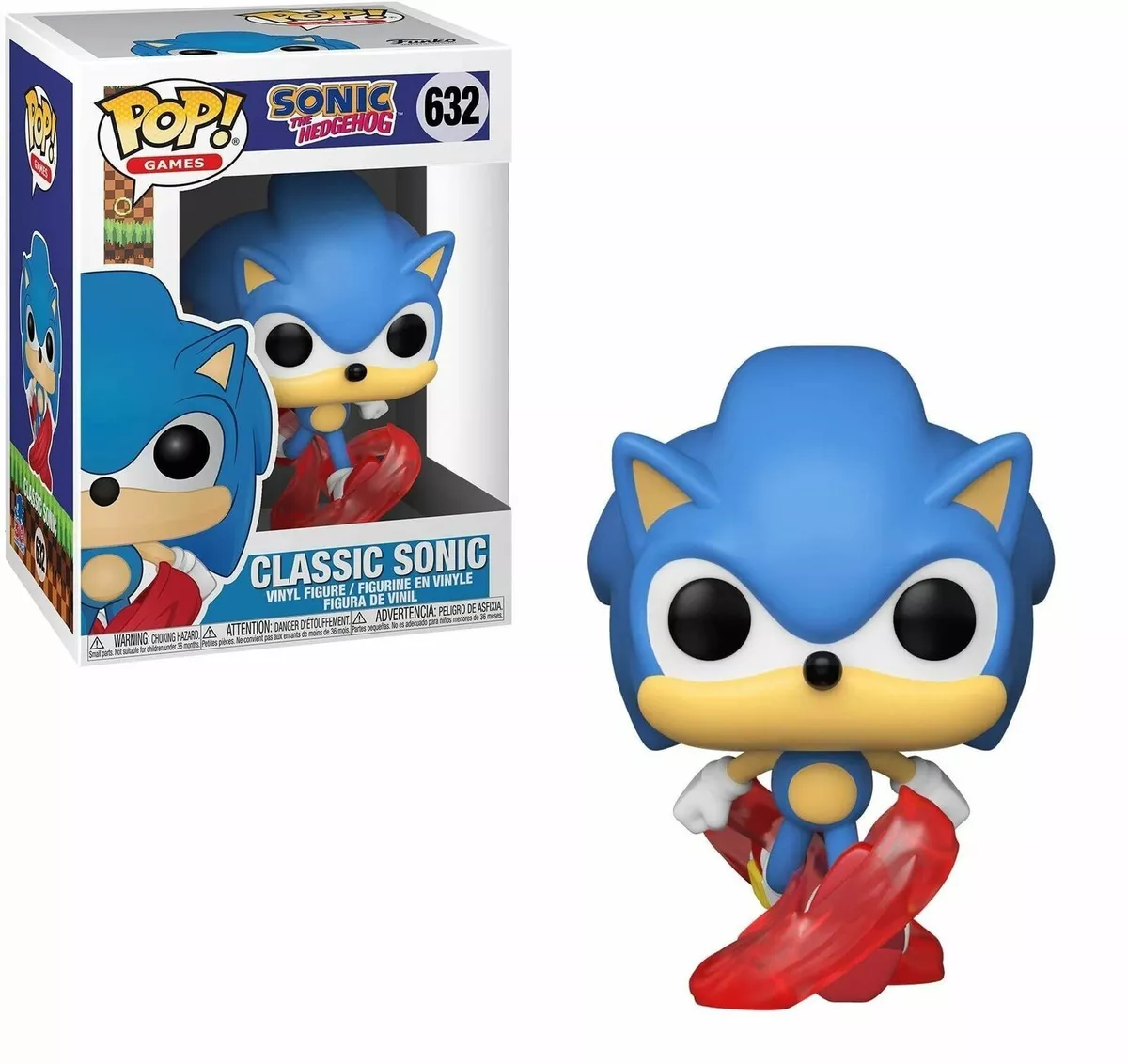 Boneco Funko Pop Classic Sonic The Hedgehog Correndo 632