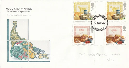 Food and Farming GB RM FDC London NW1 1989 (136042)