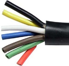 Trailer Wire 14-7 Double Jacketed Cable Cord Connector Light 14ga 100 Copper