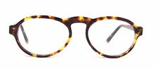 New Women's Club LA 2969 Oval Keyhole Bridge Tortoise Black Eyeglasses 50/18 USA