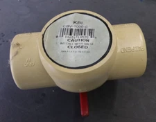 CPVC VALVE 1" BALL VALVE KBI CBV-1000-S SLIP X SLIP
