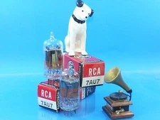 RCA 7AU7 A  TUBE PAIR 2 PCS ABSOLUTELY NOS NIB Valvola Röhre Valve