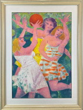 Remo Squillantini ( Stia 1920 - Firenze 1996) Quadro Opera Litografia in Cornice