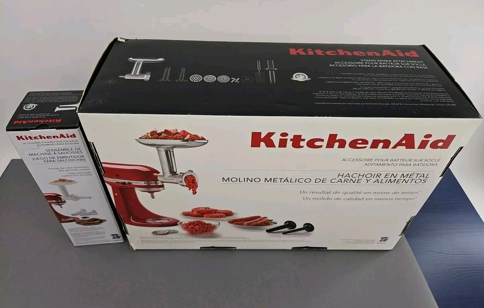 KitchenAid KSMMGA Metal Food Grinder Attachment & Sausage Stuffer Kit