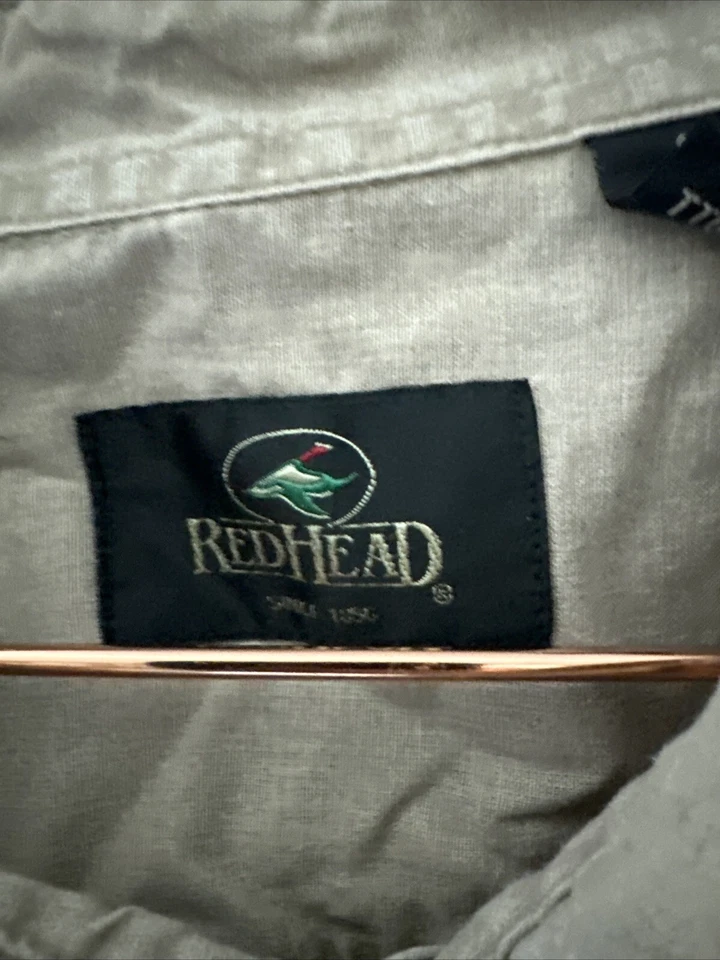 RedHead Shirt Mens XL Khaki Button Up Short Sleeve Cotton Hunting Fishing Shirt - Image 4 of 4