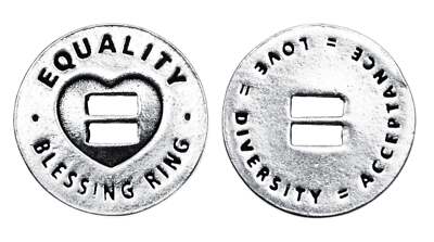Equality Blessing Ring Charm, Pewter | Love Diversity Acceptance