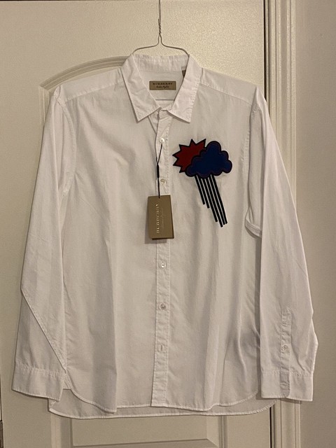 horseferry print cotton oxford oversized shirt