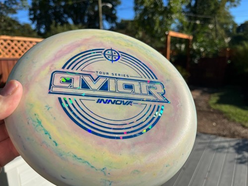 Tour Series Disc Golf Innova Aviar Galactic 2020 New Swirls Rare OOP 175G #1899 - Picture 9 of 12
