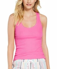 Jenni Ribbed Lace-Trim Tank Top chic pink XXL 2XL sleep top separate