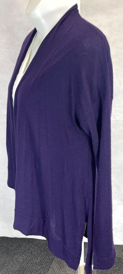 Cárdigan de cachemir púrpura Donna Karan para mujer talla L Foto 2 de 4