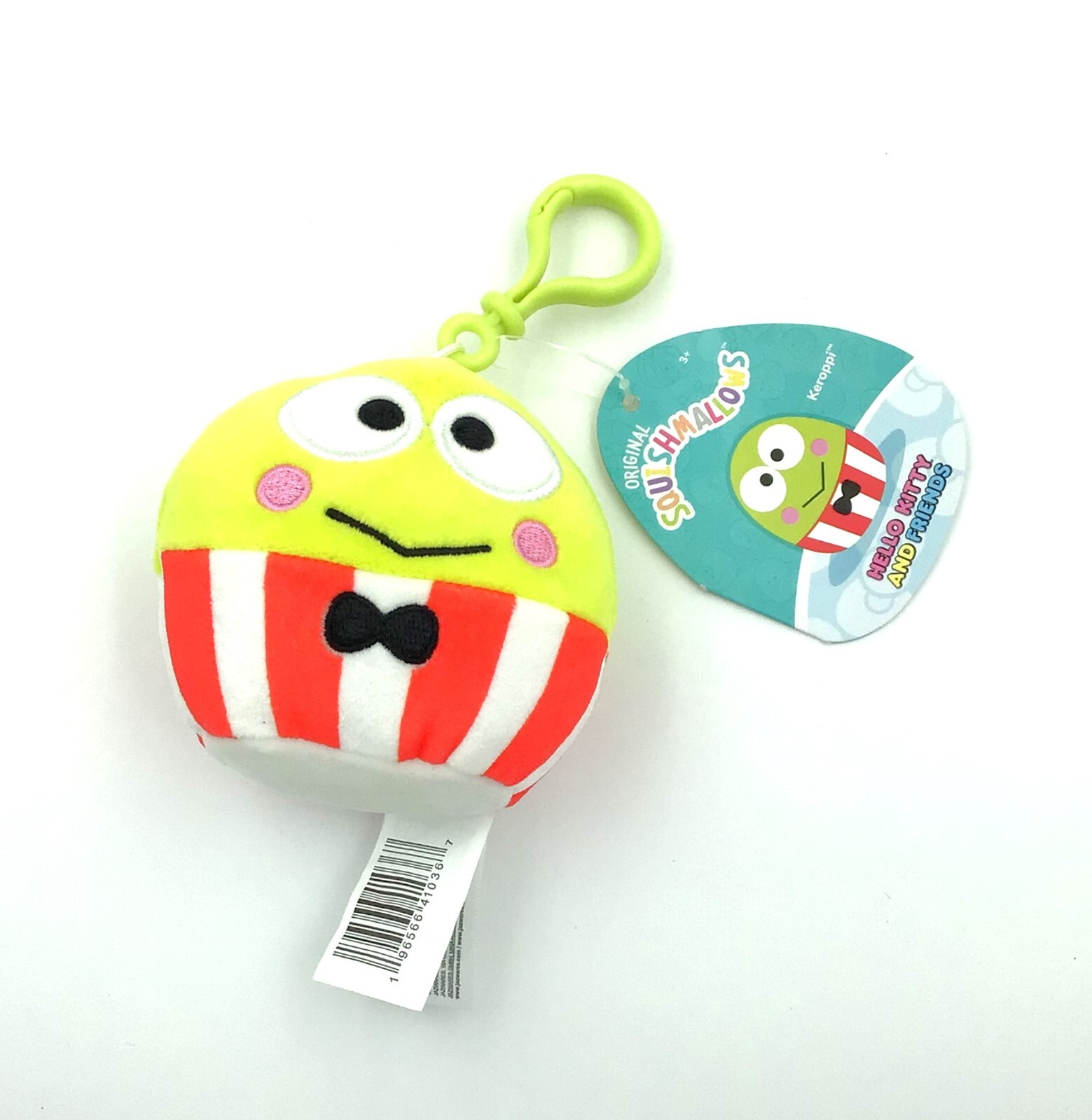 Мягкие игрушки Kellytoy Sanrio Mini Plush 3,5 Keroppi на брелоке-клипсе NWT