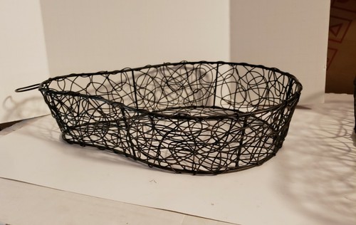METAL BASKETS PEAR SHAPED - SET OF TWO - 15 INCH TALL BY 10 INCH WIDE - Picture 3 of 5