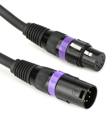 Accu-Cable AC5PDMX100 5-pin/5-conductor DMX Cable - 100 foot